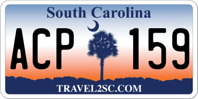 SC license plate ACP159