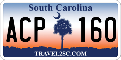 SC license plate ACP160