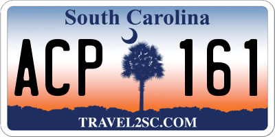 SC license plate ACP161
