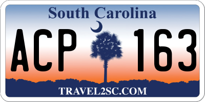SC license plate ACP163