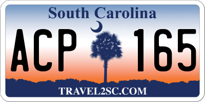 SC license plate ACP165