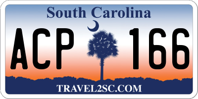 SC license plate ACP166