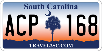 SC license plate ACP168