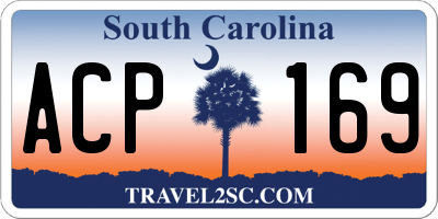 SC license plate ACP169
