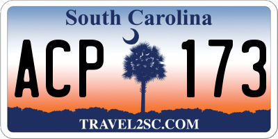 SC license plate ACP173