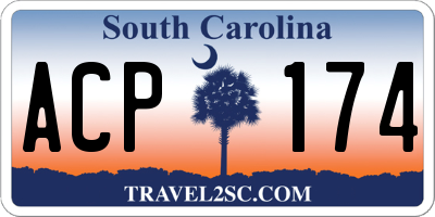 SC license plate ACP174