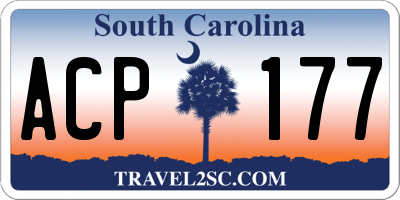SC license plate ACP177