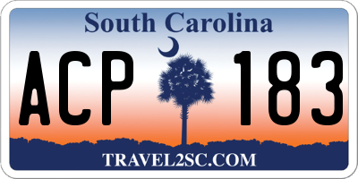 SC license plate ACP183