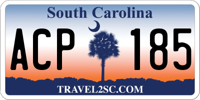 SC license plate ACP185