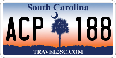 SC license plate ACP188