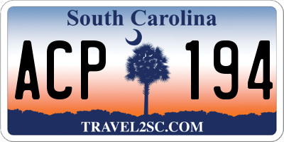 SC license plate ACP194