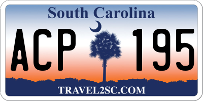 SC license plate ACP195