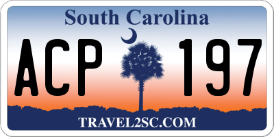 SC license plate ACP197