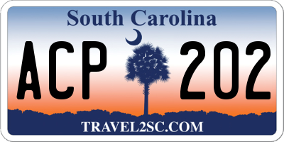 SC license plate ACP202