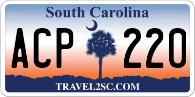 SC license plate ACP220