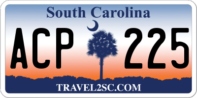 SC license plate ACP225