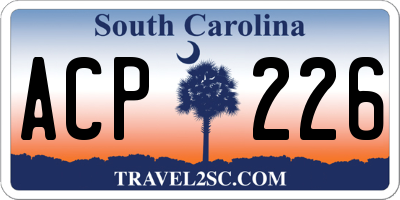 SC license plate ACP226