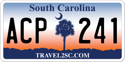 SC license plate ACP241