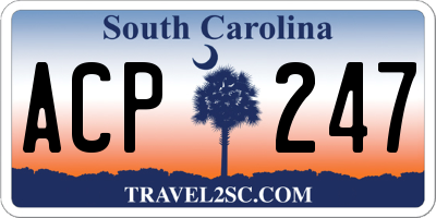 SC license plate ACP247