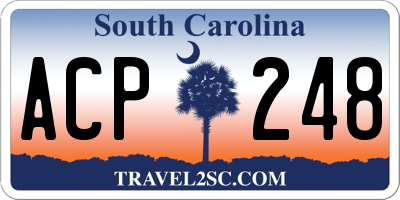 SC license plate ACP248