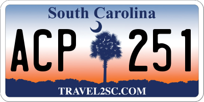 SC license plate ACP251