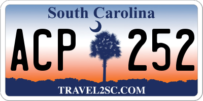 SC license plate ACP252