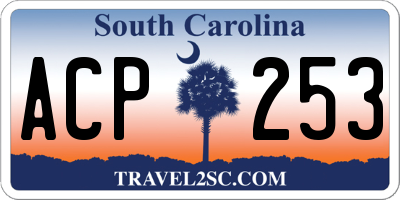 SC license plate ACP253