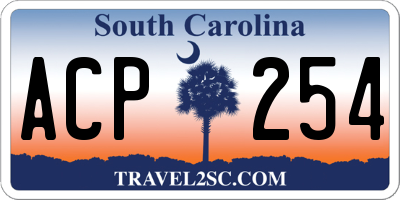 SC license plate ACP254