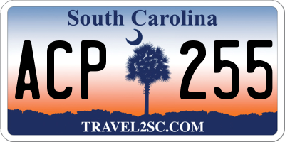 SC license plate ACP255