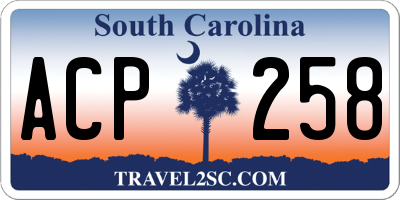 SC license plate ACP258