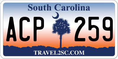 SC license plate ACP259