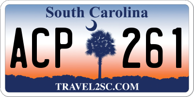 SC license plate ACP261