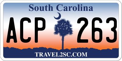 SC license plate ACP263
