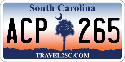 SC license plate ACP265