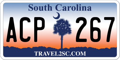 SC license plate ACP267