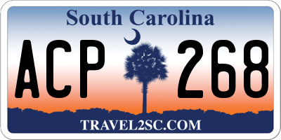 SC license plate ACP268