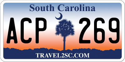 SC license plate ACP269
