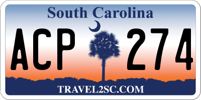 SC license plate ACP274