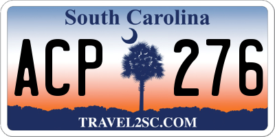 SC license plate ACP276