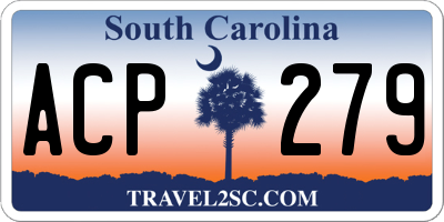 SC license plate ACP279