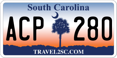 SC license plate ACP280