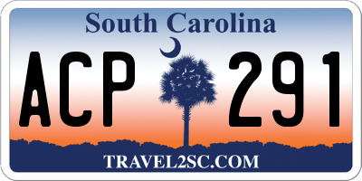 SC license plate ACP291