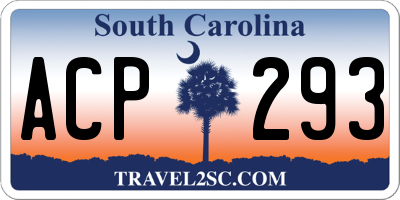 SC license plate ACP293
