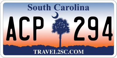 SC license plate ACP294