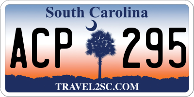 SC license plate ACP295