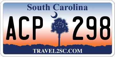 SC license plate ACP298