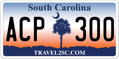 SC license plate ACP300