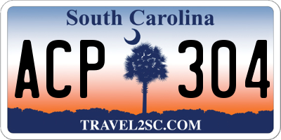 SC license plate ACP304