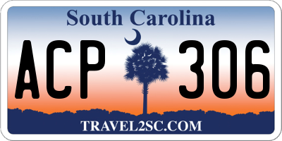 SC license plate ACP306