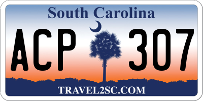 SC license plate ACP307